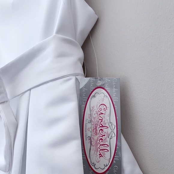 NWT Cinderella Couture Girls White Dress - Size 8 - Picture 3 of 4